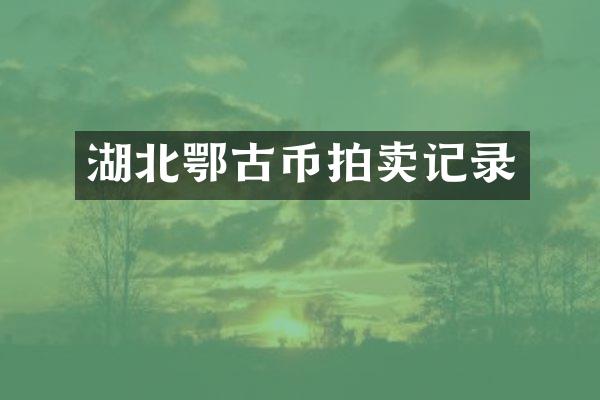 湖北鄂古币拍卖记录