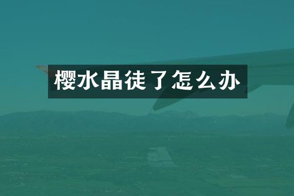 樱水晶徒了怎么办