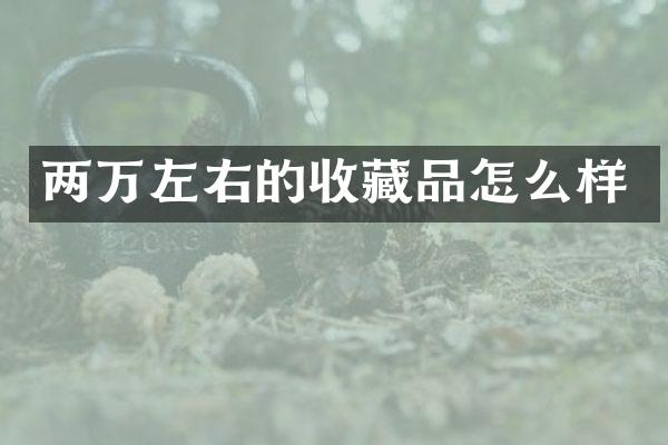 两万左右的收藏品怎么样