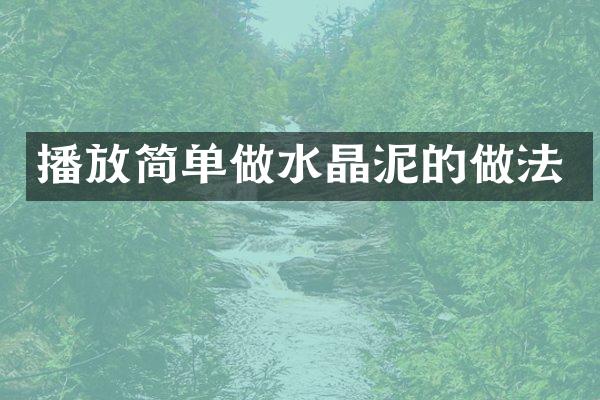 播放简单做的做法