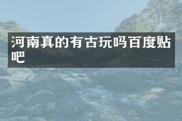 河南真的有古玩吗百度贴吧