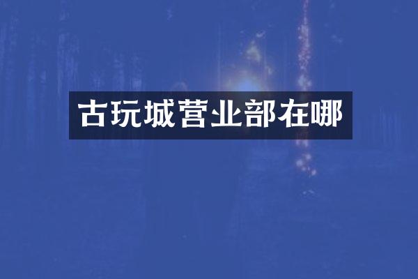 古玩城营业部在哪