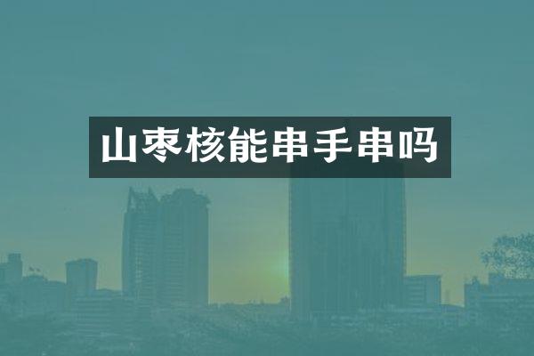 山枣核能串手串吗