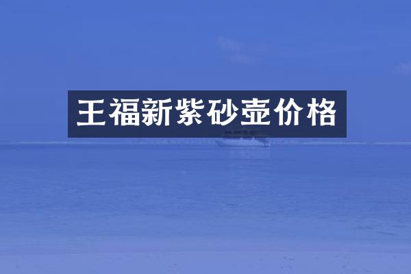 王福新紫砂壶价格