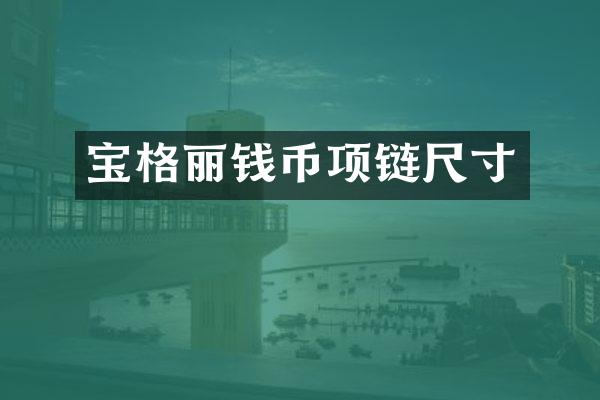 宝格丽钱币项链尺寸