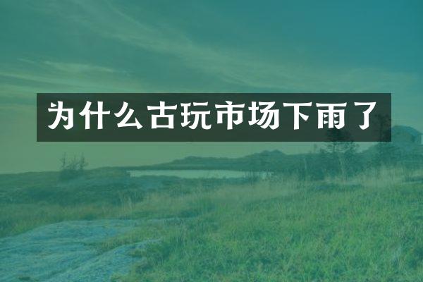 为什么古玩市场下雨了
