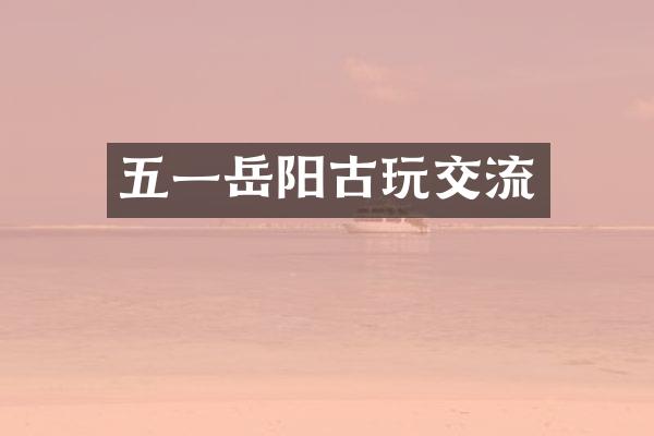 五一岳阳古玩交流