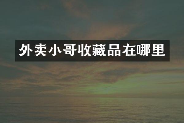 外卖小哥收藏品在哪里