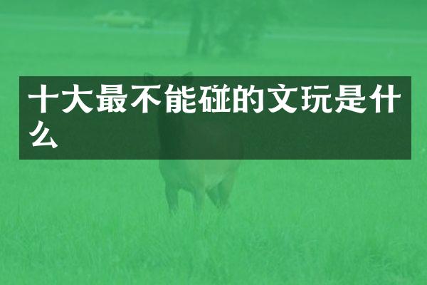 十大最不能碰的文玩是什么