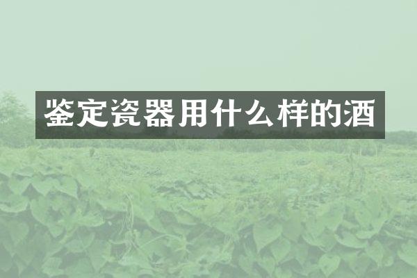 鉴定瓷器用什么样的酒