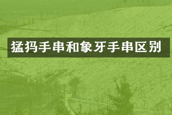 猛犸手串和象牙手串区别