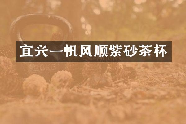 宜兴一帆风顺紫砂茶杯