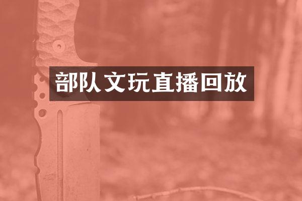 部队文玩直播回放