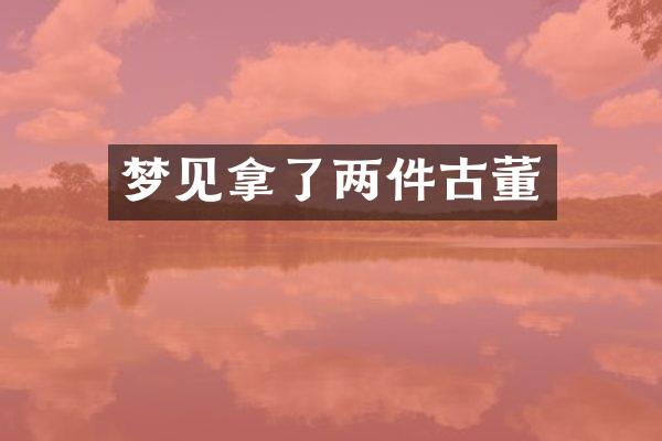 梦见拿了两件古董