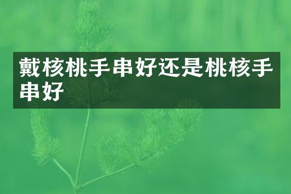 戴核桃手串好还是桃核手串好