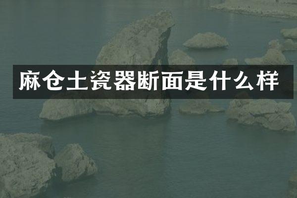 麻仓土瓷器断面是什么样