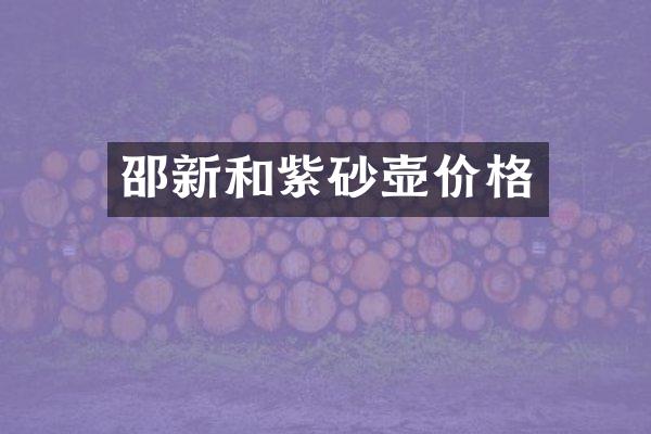 邵新和紫砂壶价格