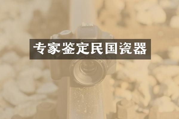 专家鉴定民国瓷器