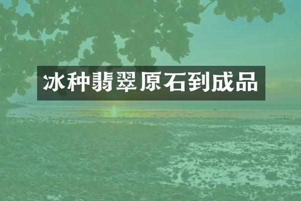 冰种翡翠原石到成品