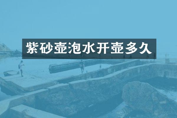 紫砂壶泡水开壶多久