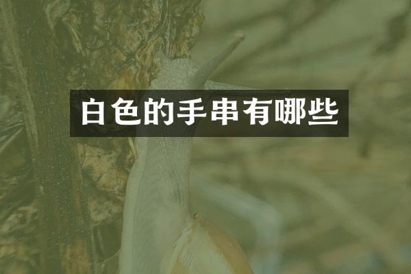 白色的手串有哪些