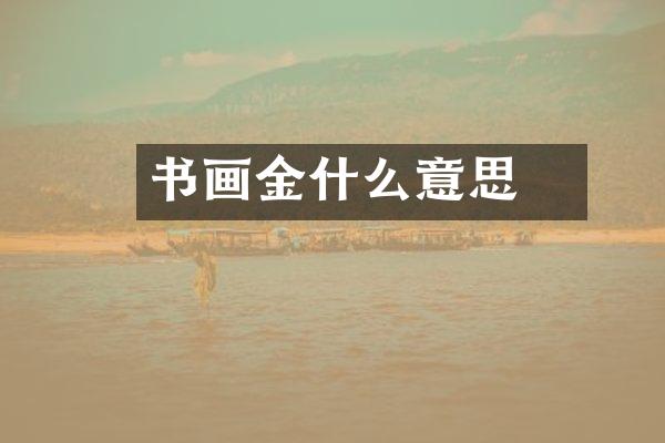 书画金籯什么意思