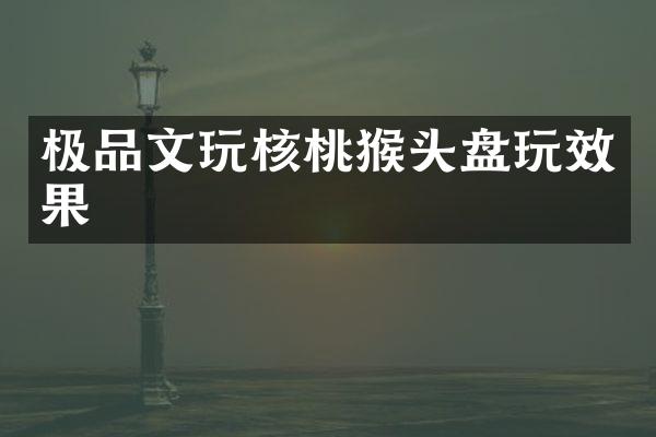 文玩核桃猴头盘玩效果