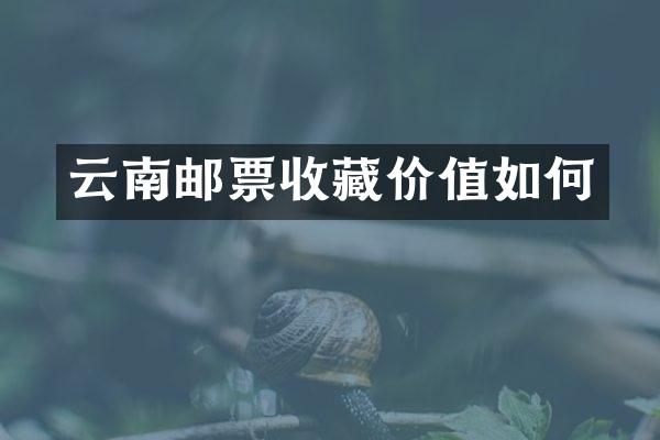 云南邮票收藏价值如何