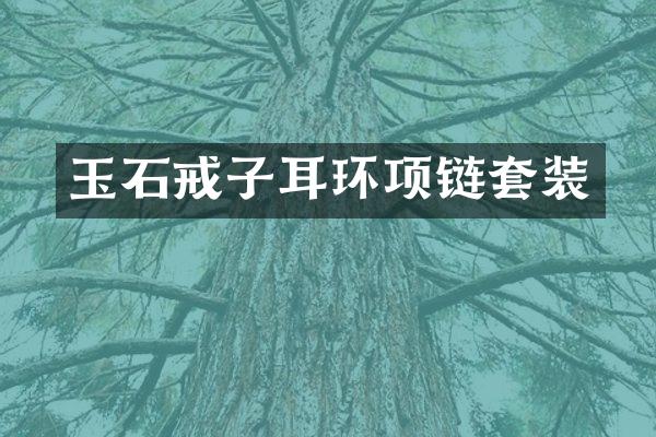 玉石戒子耳环项链套装
