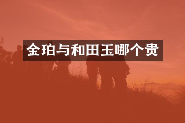 金珀与和田玉哪个贵