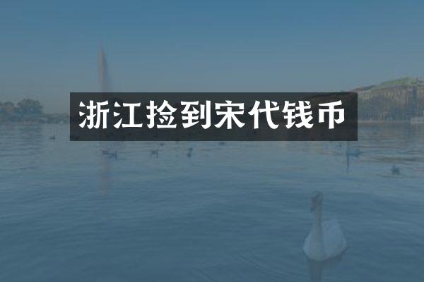 浙江捡到宋代钱币