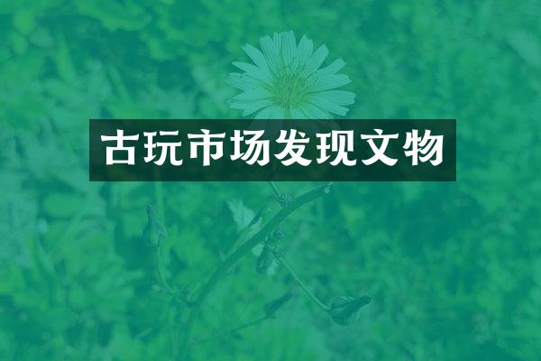 古玩市场发现文物
