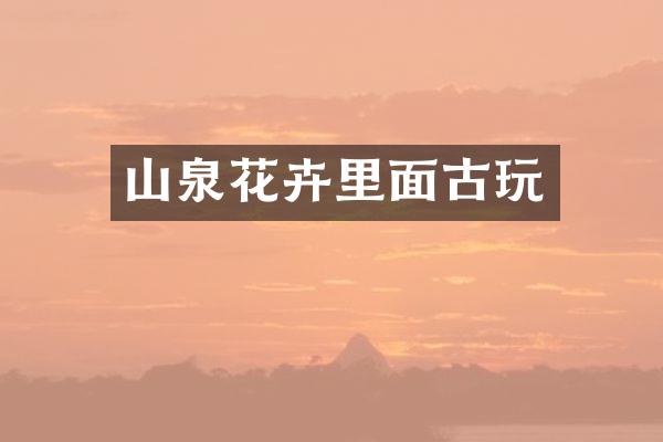 山泉花卉里面古玩