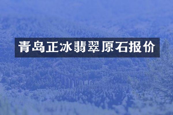 青岛正冰翡翠原石报价
