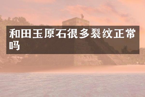 和田玉原石很多裂纹正常吗