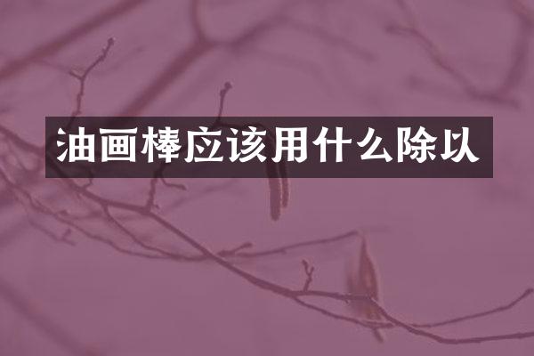 油画棒应该用什么除以