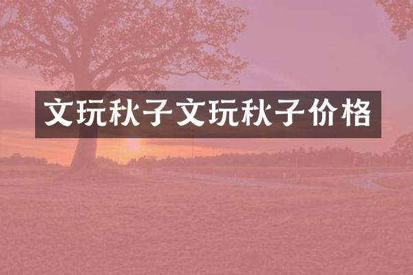 文玩秋子文玩秋子价格