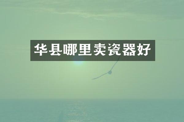 华县哪里卖瓷器好