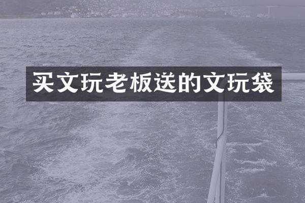 买文玩老板送的文玩袋