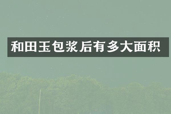 和田玉包浆后有多大面积
