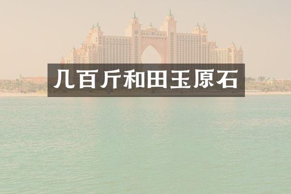 几百斤和田玉原石