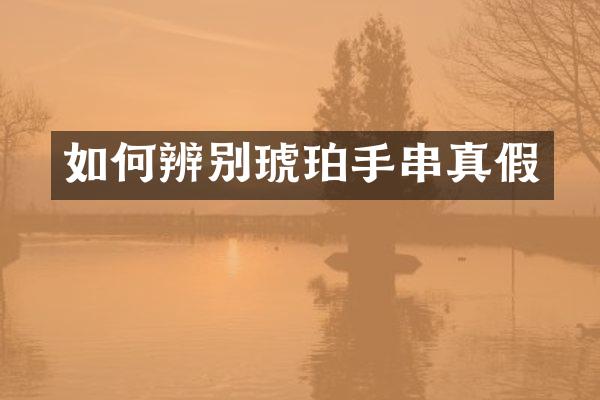 如何辨别琥珀手串真假