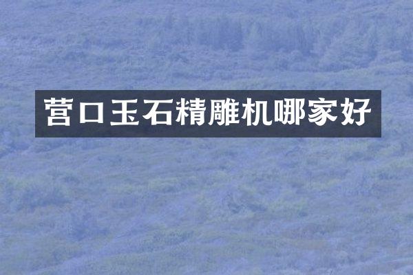 营口玉石精雕机哪家好