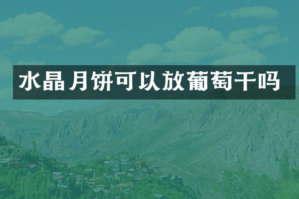 水晶月饼可以放葡萄干吗