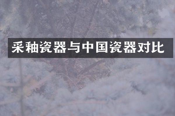 采釉瓷器与中国瓷器对比