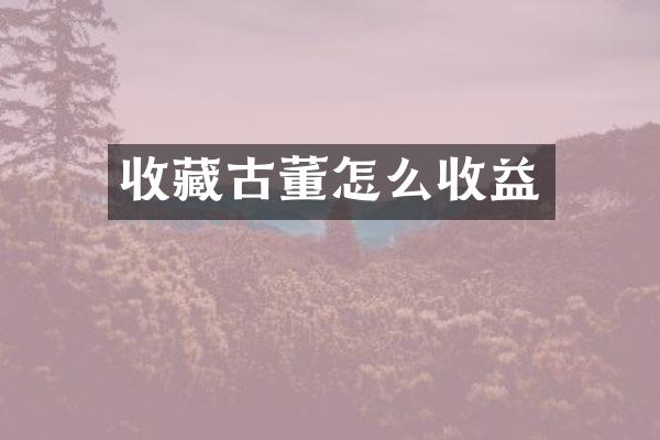 收藏古董怎么收益
