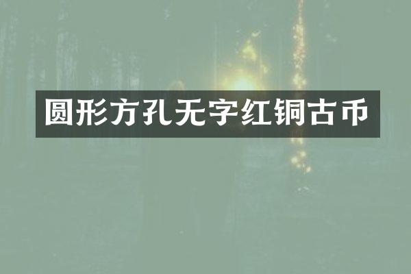圆形方孔无字红铜古币