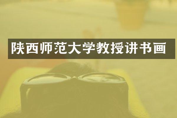 陕西师范大学教授讲书画