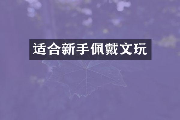适合新手佩戴文玩