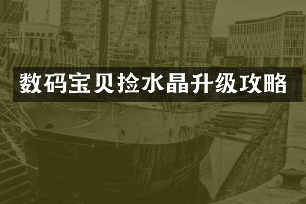 数码宝贝捡水晶升级攻略